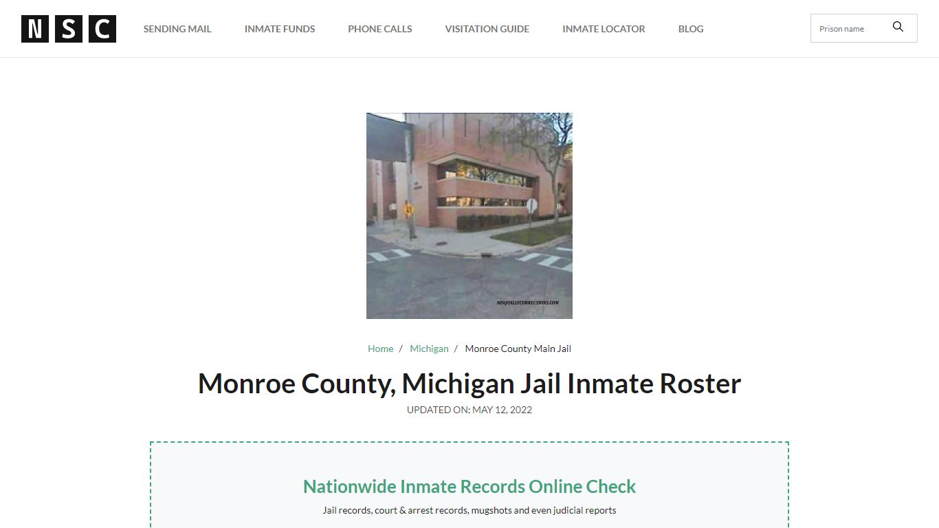Monroe County, Michigan Jail Inmate List